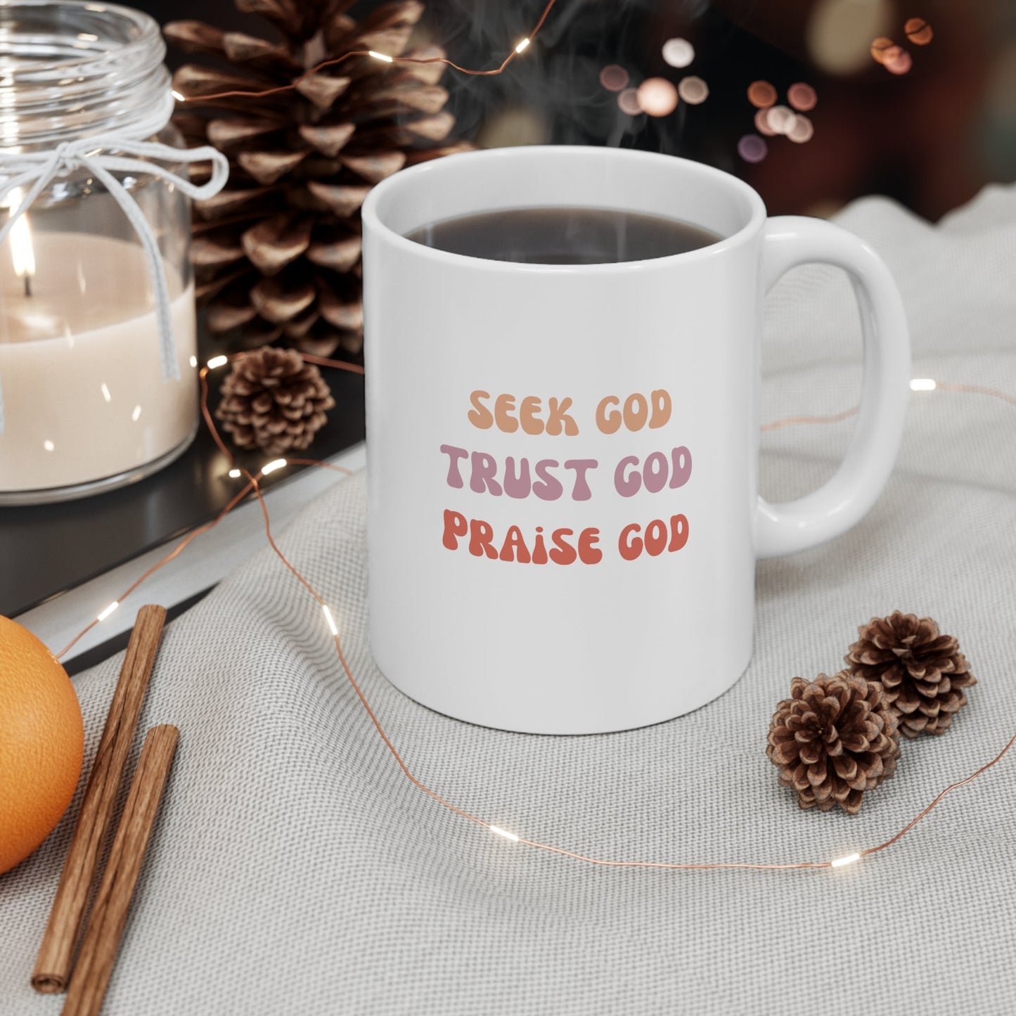 Trust God - Ceramic Mug 11oz - Flocks of Faith